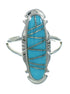Southwest Authentic Sterling Silver Turquoise Ring Size 5-3/4 QX83555
